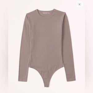 Long-Sleeve Cotton-Blend Seamless Fabric Crew Bodysuit (size small) NWT